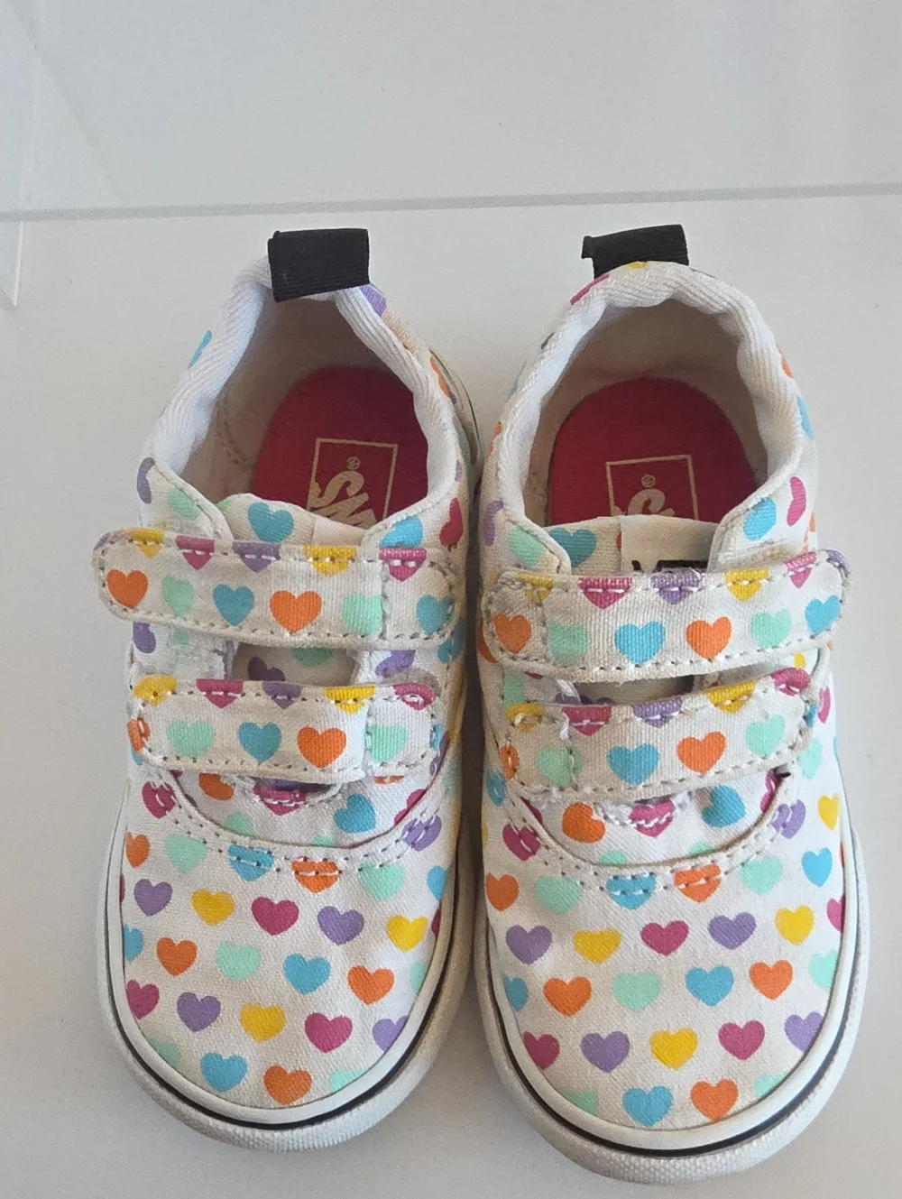 Vans Doheny V Multicolor Hearts Sneakers Size 6 Toddler